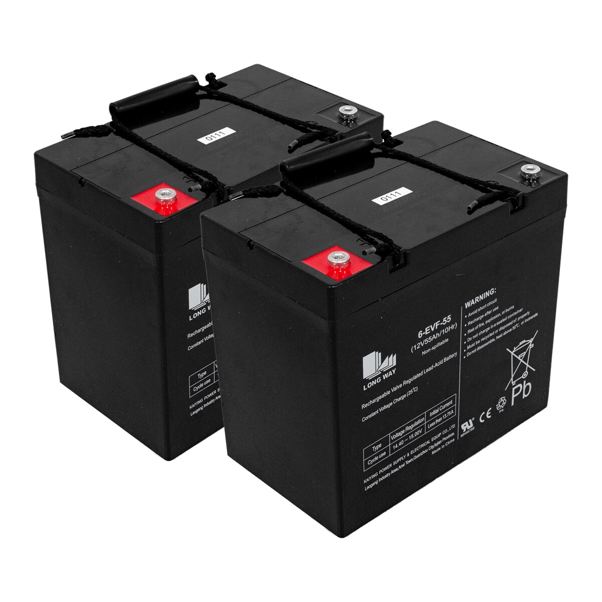 Akkuasetelma 2 × 12V 55Ah AGM - JR