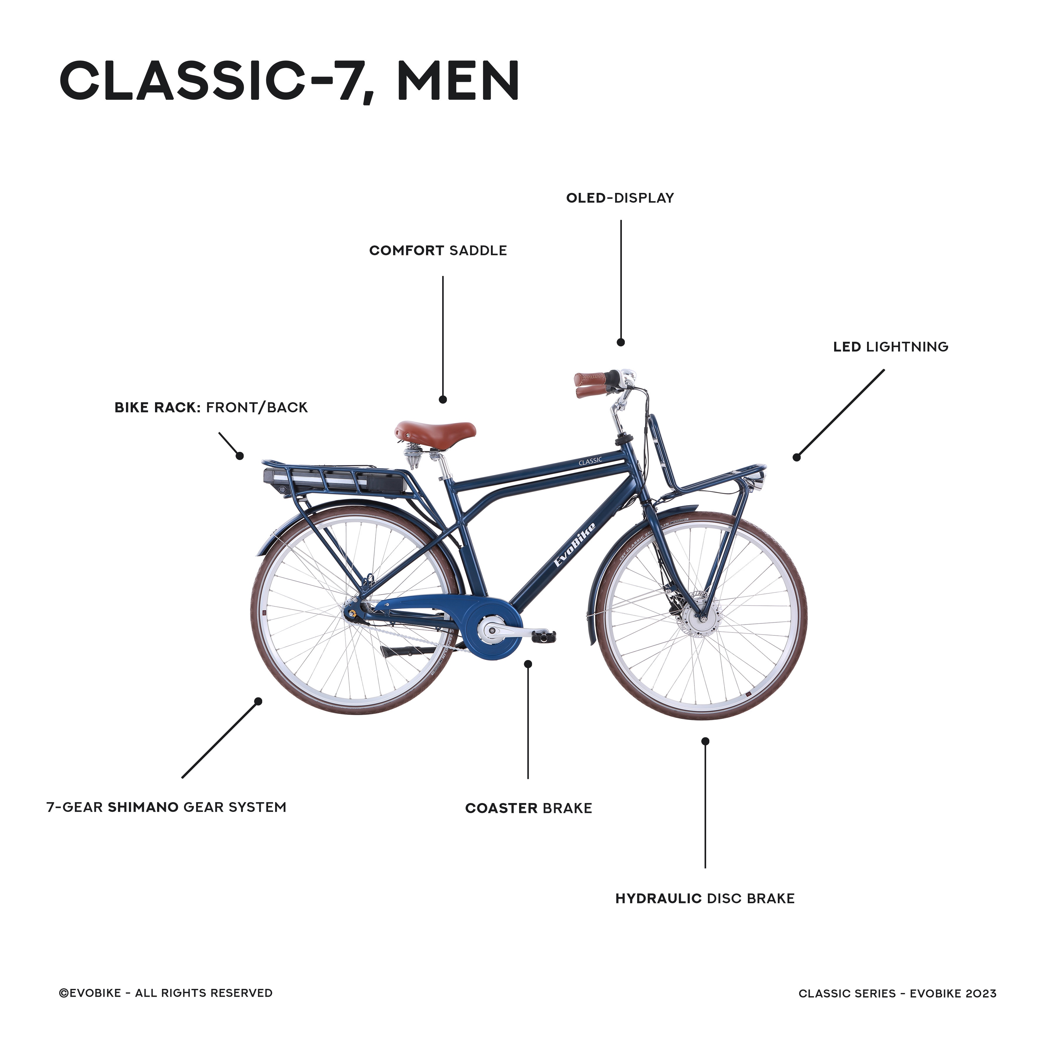 EvoBike CLASSIC-7 Herra 2024